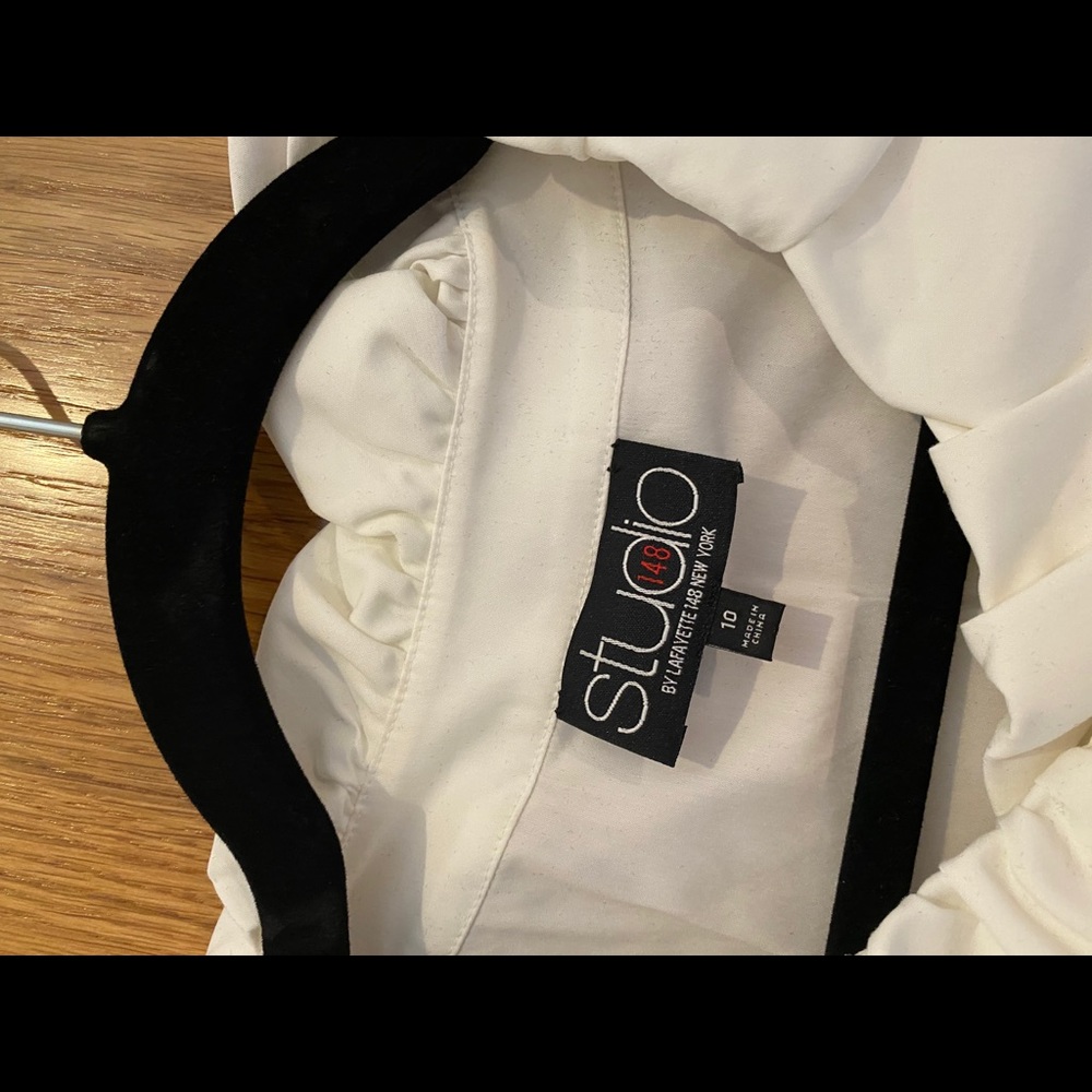 Studio 148 by Lafayette NY size 10 white blouse